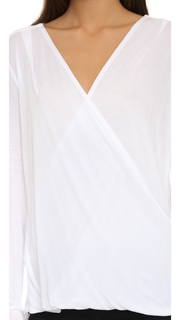 Lanston Surplice Long Sleeve Top