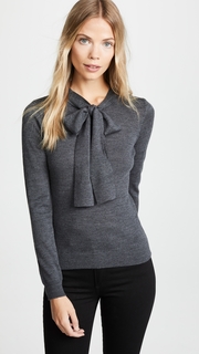 Milly Tie Neck Pullover Sweater