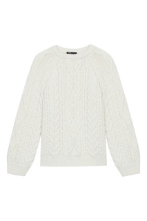 Белый вязаный свитер Maje