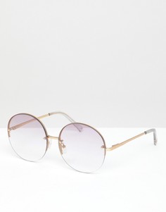 Сиреневые круглые солнцезащитные очки Le Specs Say My Name - Фиолетовый