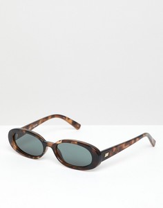 Черепаховые овальные солнцезащитные очки Le Specs Outta Love - Коричневый