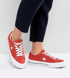 Красные замшевые кеды Converse One Star Ox - Красный