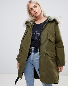 Oversize-парка со стеганой подкладкой ASOS DESIGN - Зеленый
