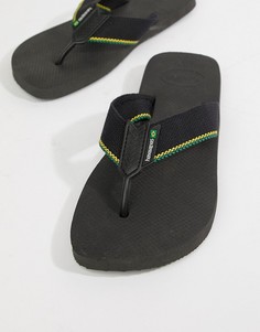 Черные парусиновые шлепанцы Havaianas - Черный