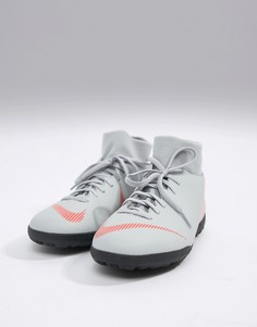 Серые бутсы Nike Football SuperflyX 6 Club Astro Turf AH7372-060 - Серый
