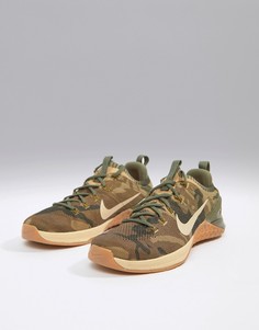 Кроссовки с камуфляжным принтом Nike Training Metcon dsx Flyknit 2 924423-300 - Зеленый