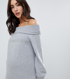 Серый свитшот с открытыми плечами ASOS DESIGN Maternity - Серый
