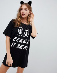 Ночная сорочка creep it real it ASOS DESIGN Halloween - Черный