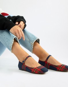 Балетки ASOS DESIGN Ledger mary jane - Красный