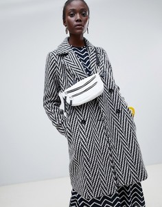 Двубортное пальто из букле Vero Moda - Серый
