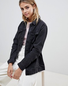 Джинсовая oversize-куртка JDY Ashley - Серый