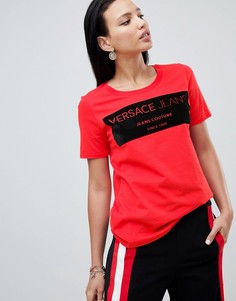 Футболка с логотипом Versace Jeans - Оранжевый