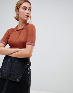 Трикотажное поло ASOS DESIGN - Красный