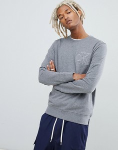 Приталенный свитер с логотипом Calvin Klein - Серый