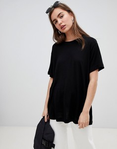 Оversize-футболка с логотипом на спине Dr Denim - Черный