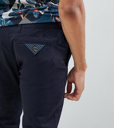 Темно-синие чиносы узкого кроя с отделкой на карманах Ted Baker Tall - Темно-синий