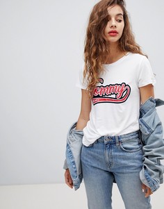 Футболка с винтажным логотипом Tommy Jeans - Белый