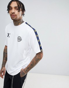 Белая футболка с полосками на рукавах Converse 10005903-A01 - Белый