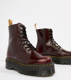 Эксклюзивные ботинки вишневого цвета Dr.Martens Jadon - Красный
