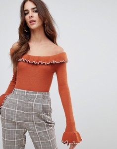 Джемпер с открытыми плечами Fashion Union - Рыжий