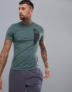 Зеленая футболка с принтом Reebok Training Work Out Ready CY3605 - Зеленый