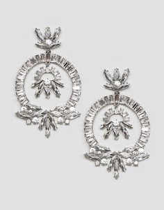Серебристые серьги с подвесками ASOS DESIGN - Серебряный