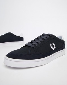 Темно-синие парусиновые кроссовки Fred Perry Deuce - Темно-синий