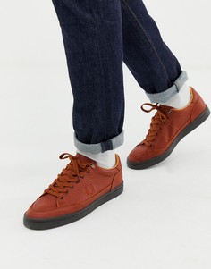 Светло-коричневые кожаные кроссовки премиум-качества Fred Perry Deuce - Коричневый