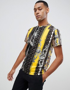 Синяя футболка с принтом Versace Jeans - Синий