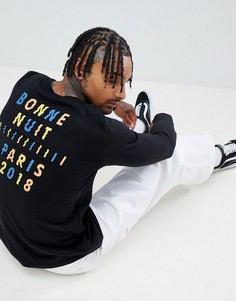 Лонгслив с принтом Paris на спине ASOS DESIGN - Черный