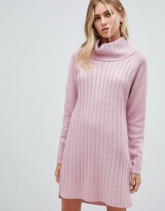 Платье-джемпер со свободным воротом QED London - Фиолетовый