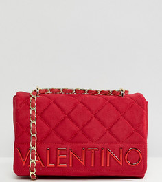Сумка из искусственной замши с ремешком-цепочкой на плечо Valentino by Mario Valentino - Красный