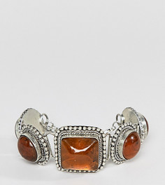 Браслет с полудрагоценными камнями Sacred Hawk - Серебряный