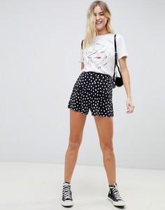 Плиссированные шорты в горошек ASOS DESIGN - Мульти