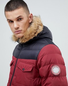 Дутая куртка колор блок Burton Menswear - Красный