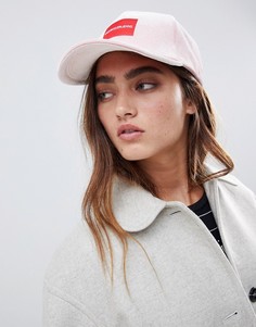Бархатная кепка с логотипом Calvin Klein - Розовый