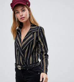 Боди в полоску с запахом Parisian Petite - Мульти