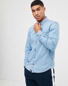 Синяя джинсовая рубашка Pull&Bear - Синий