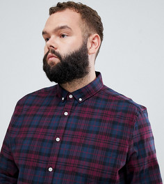 Приталенная рубашка в клетку ASOS DESIGN Plus - Красный