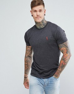 Футболка с вышитым логотипом Brave Soul - Серый