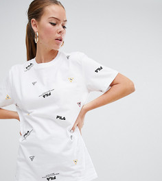 Oversize-футболка с логотипом Fila - Белый