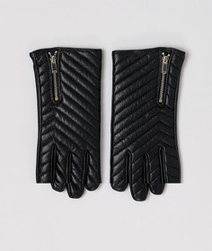 Кожаные стеганые перчатки ASOS DESIGN - Черный