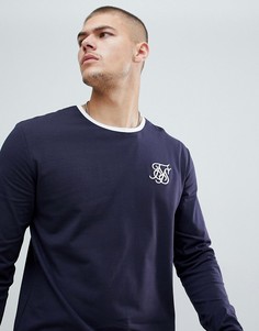 Темно-синий лонгслив SikSilk - Темно-синий