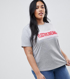 Футболка с принтом electric dreams ASOS DESIGN Curve - Серый