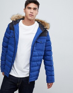 Синяя дутая куртка со вставками Burton Menswear - Синий