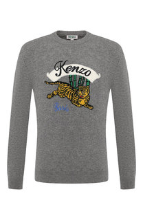 Шерстяной свитер с принтом Kenzo
