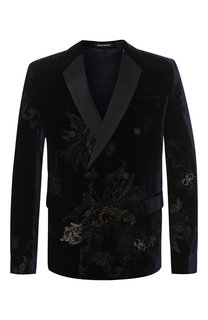 Однобортный пиджак из вискозы Emporio Armani