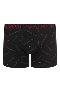 Хлопковые боксеры с широкой резинкой Emporio Armani