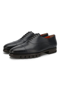 Кожаные оксфорды на шнуровке Santoni