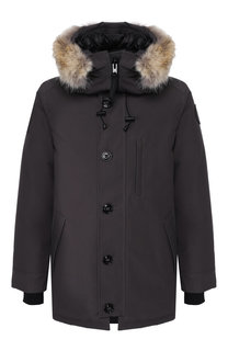 Пуховая куртка Chateau на молнии с меховой отделкой капюшона Canada Goose